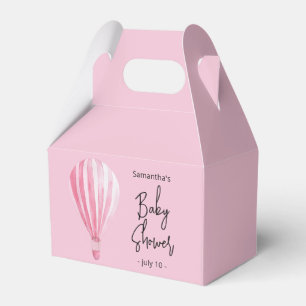 Ballotins Baptême de bébé montgolfière rose
