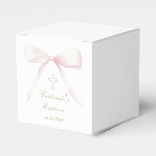 Ballotins Baptême fille arc rose