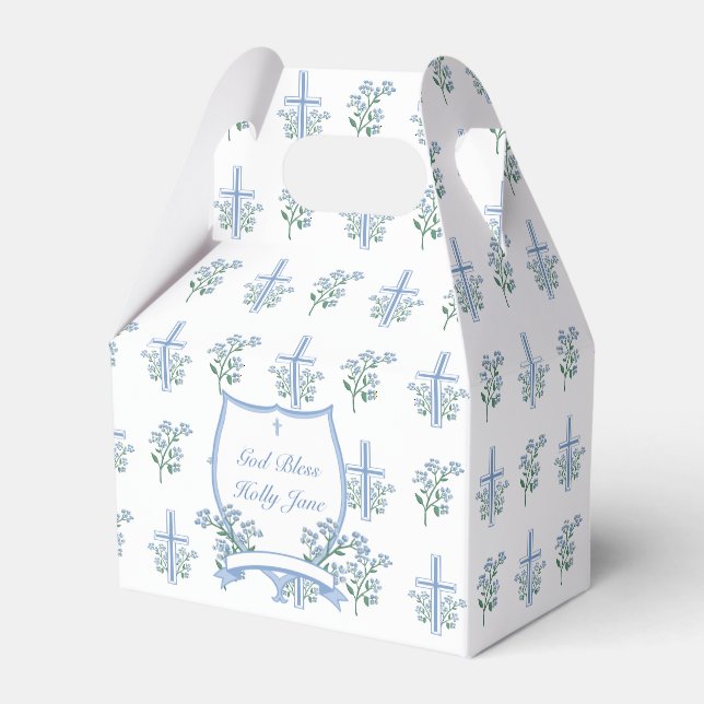 Ballotins Baptême Floral doux Premier Cimier Communion (Verso)