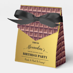 Ballotins Barre de chocolat doré personnalisé Anniversaire