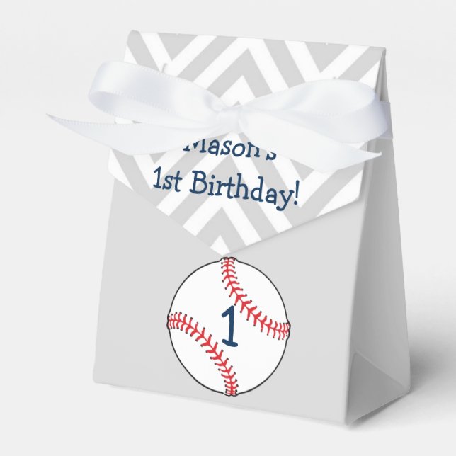 Ballotins Baseball thème Premier Ballotin d'anniversaire (Verso)