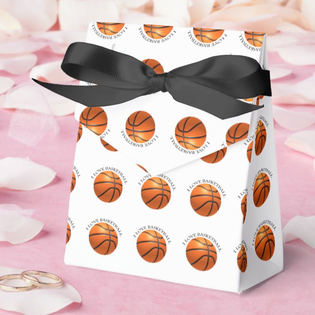 Ballotins Basket en cuir orange et noir personnalisé (Mariage)