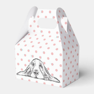 Ballotins basset hound noir blanc yeux de chiot simple