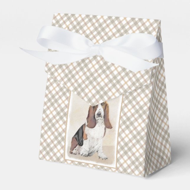 Ballotins Basset Hound Peinture - Cute Original Chien Art (Verso)