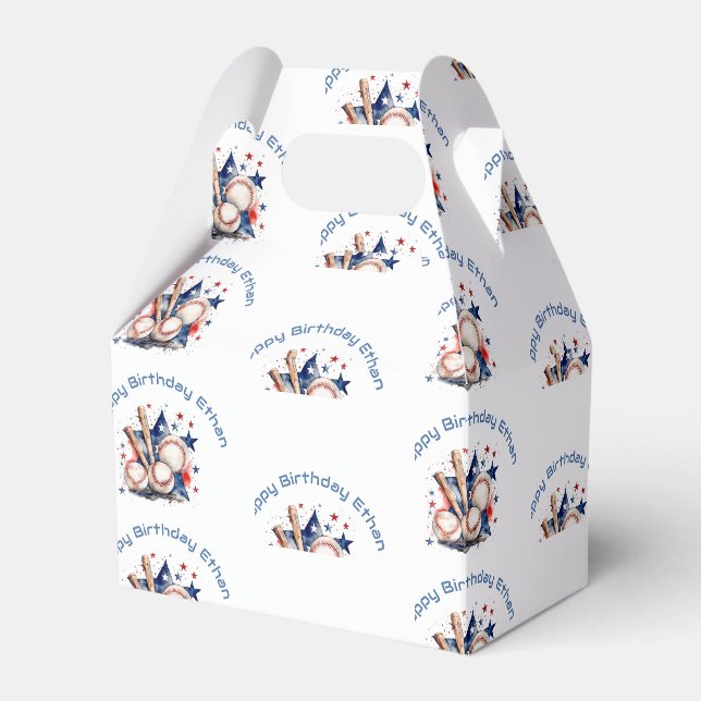 Ballotins Bat de baseball heureux Anniversaire Nom Motif Enf (Verso)