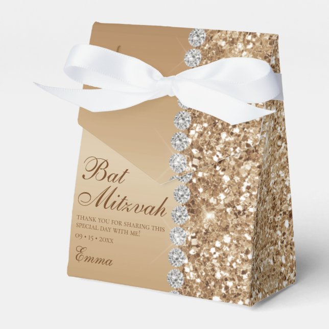 Ballotins Bat mitzvah Parties scintillant or (Verso)