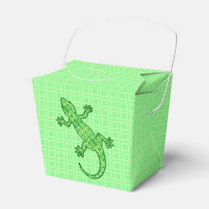 Ballotins Batik tribal Gecko - chaux et vert émeraude