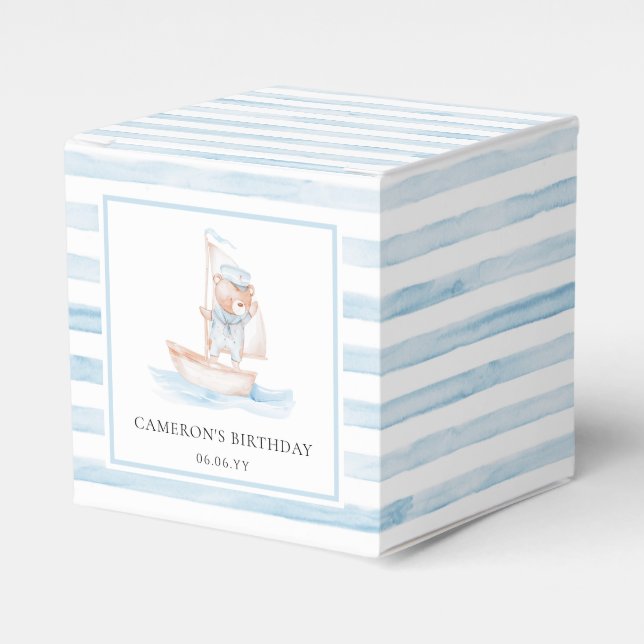 Ballotins Bear marin Bear Bleu Bleu Bande Anniversaire (Verso)