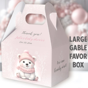 Ballotins Bearly Wait Polaire Ours rose Baby shower grand