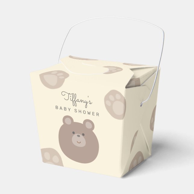 Ballotins Beary Cute Brown Teddy Bear Cub Baby shower garçon (Verso)