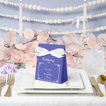 Beau Bleu Classique Chic Merci Mariage