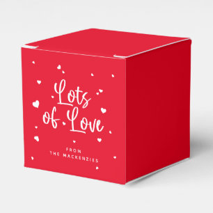 Ballotins Beaucoup d'amour + cœurs de couleur personnalisée