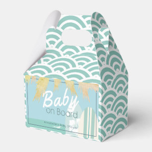 Ballotins Bébé à Bord Garçon de Surf sur la Plage Baby Showe