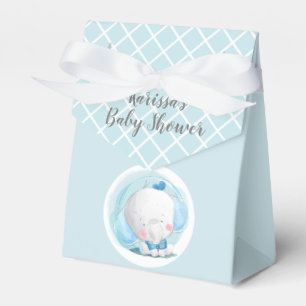 Ballotins Bébé bleu & blanc garçon Jungle Elephant Ballotin