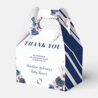 Ballotins Bébé bleu-Q Rose floral Pastel Baby shower barbecu