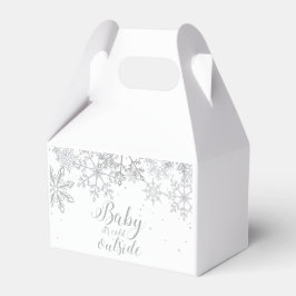 Ballotins Bébé c'est froid dehors Baby shower Argent