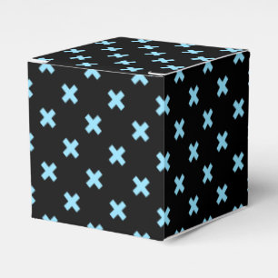 Ballotins Bébé croix bleu coutures sur noir
