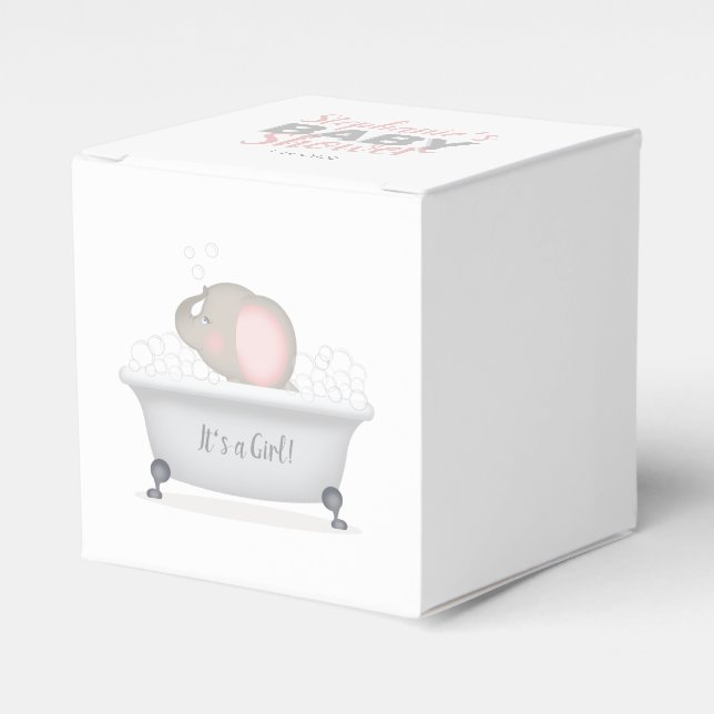 Ballotins Bébé Eléphant bulle Baby shower fille bain (Verso)