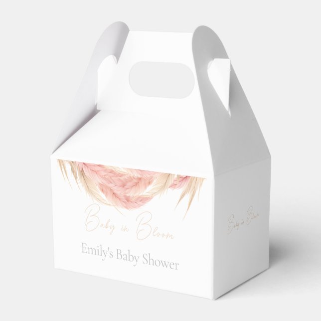 Ballotins Bébé en Fleur Pampas Baby shower en herbe (Arrière)