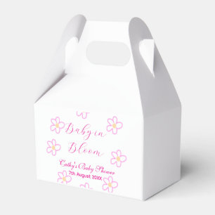 Ballotins Bébé en fleur rose fleurie baby shower simple élég