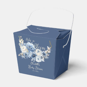 Ballotins Bébé en fleurs élégantes Fleurs bleues Baby Shower