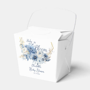 Ballotins Bébé en fleurs élégantes Fleurs bleues Baby Shower