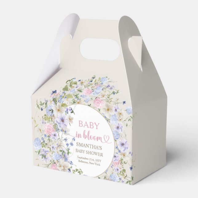 Ballotins Bébé en fleurs printemps Fleur sauvage Baby shower (Verso)