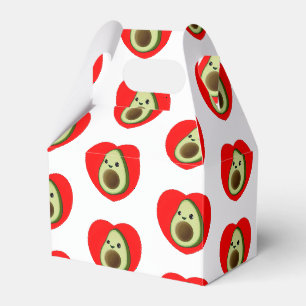 Ballotins Bébé mignon Dessin Avocado Dans Le Coeur Rouge