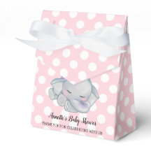 Bébé mignon Eléphant Pois rose Baby shower