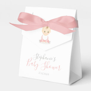 Ballotins Bébé mignonne fille et son Baby shower mobile