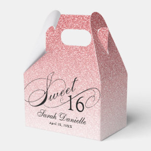 Ballotins Bébé Parties scintillant de glam rose doux 16 Pers