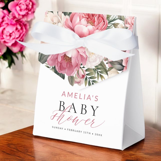 Ballotins Bébé rose Floral En Fleur Baby shower Fille (Créateur téléchargé)