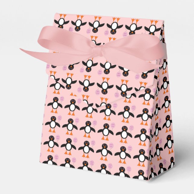 Ballotins Bébé rose mignonne fille Ballotin de pingouin (Verso)