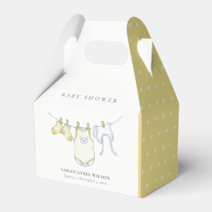 Ballotins Bébé simple et jaune Baby shower de linge