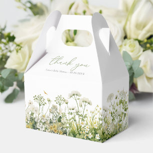 Ballotins Bébé vert en fleur Baby shower Fleur sauvage Gable