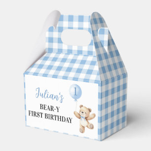 Ballotins Bécasseau Bleu Ours Teddy Béary Anniversaire Merci
