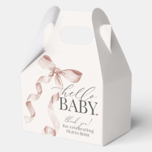 Ballotins Beige Coquette Bow Girl Baby shower Cadeau