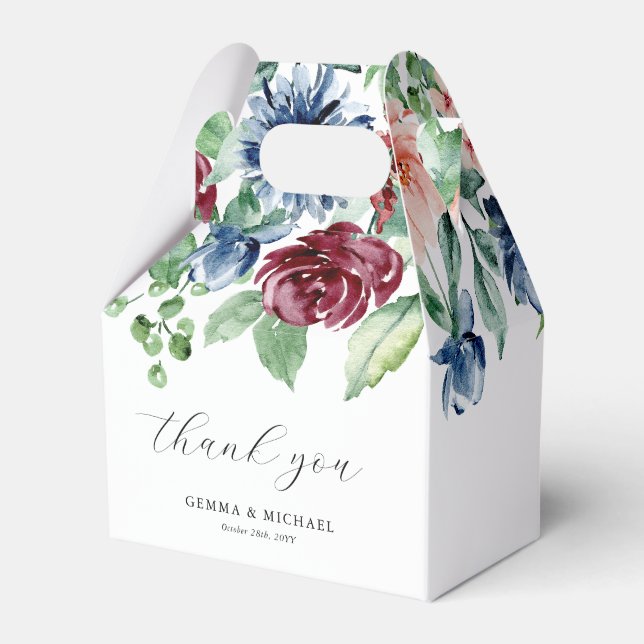 Ballotins Belle aquarelle Mariage floral (Verso)