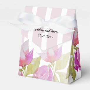 Ballotins Belle Aquarelle rose Fleurs peintes à la main