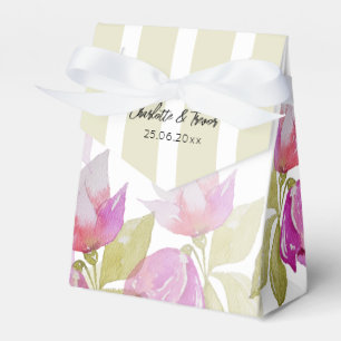 Ballotins Belle Aquarelle rose Fleurs peintes à la main
