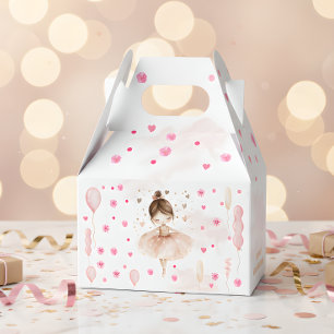 Ballotins Belle ballerine rose et ballons anniversaire