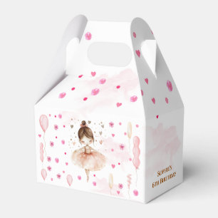 Ballotins Belle ballerine rose et ballons anniversaire