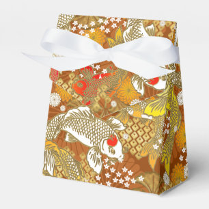 Ballotins Belle boîte de faveur japonaise d'impression koi