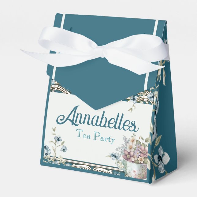 Ballotins Belle fête de thé Floral Bleu (Verso)