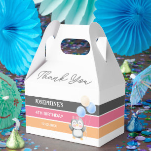 Ballotins Belle fille en ballons de pingouin doux Anniversai