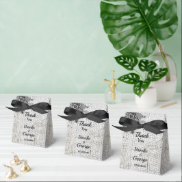 Ballotins Belle Fleurs noires/grises Boîte de mariage Favor
