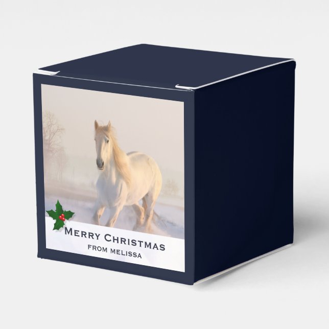 Ballotins Belle Galloping de Cheval Blanc dans les Noël de N (Verso)