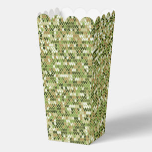 Ballotins Belle motif en tricot de mamie vert olive