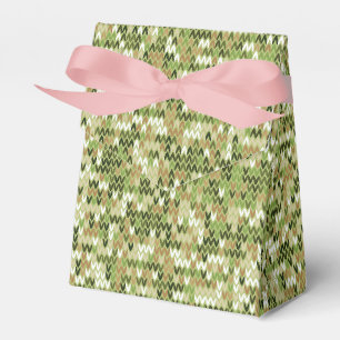 Ballotins Belle motif en tricot de mamie vert olive
