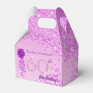 Ballotins Belle Parties scintillant rose et ruban 60e annive